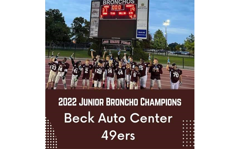 2022 Jr. Broncho League Champions 